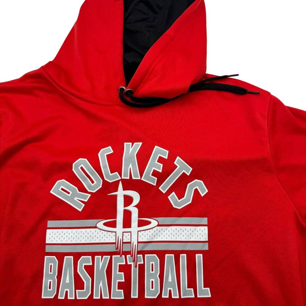 NBA Men's 2X Houston Rockets Hoodie Sweatshirt Pullover‎ Red Basketball pocket